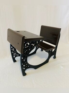 Solid Wood & Cast Iron Desk for 14” to 18” Dolls
